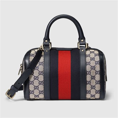 gucci vintage boston bag blue|Gucci ophidia Boston bag.